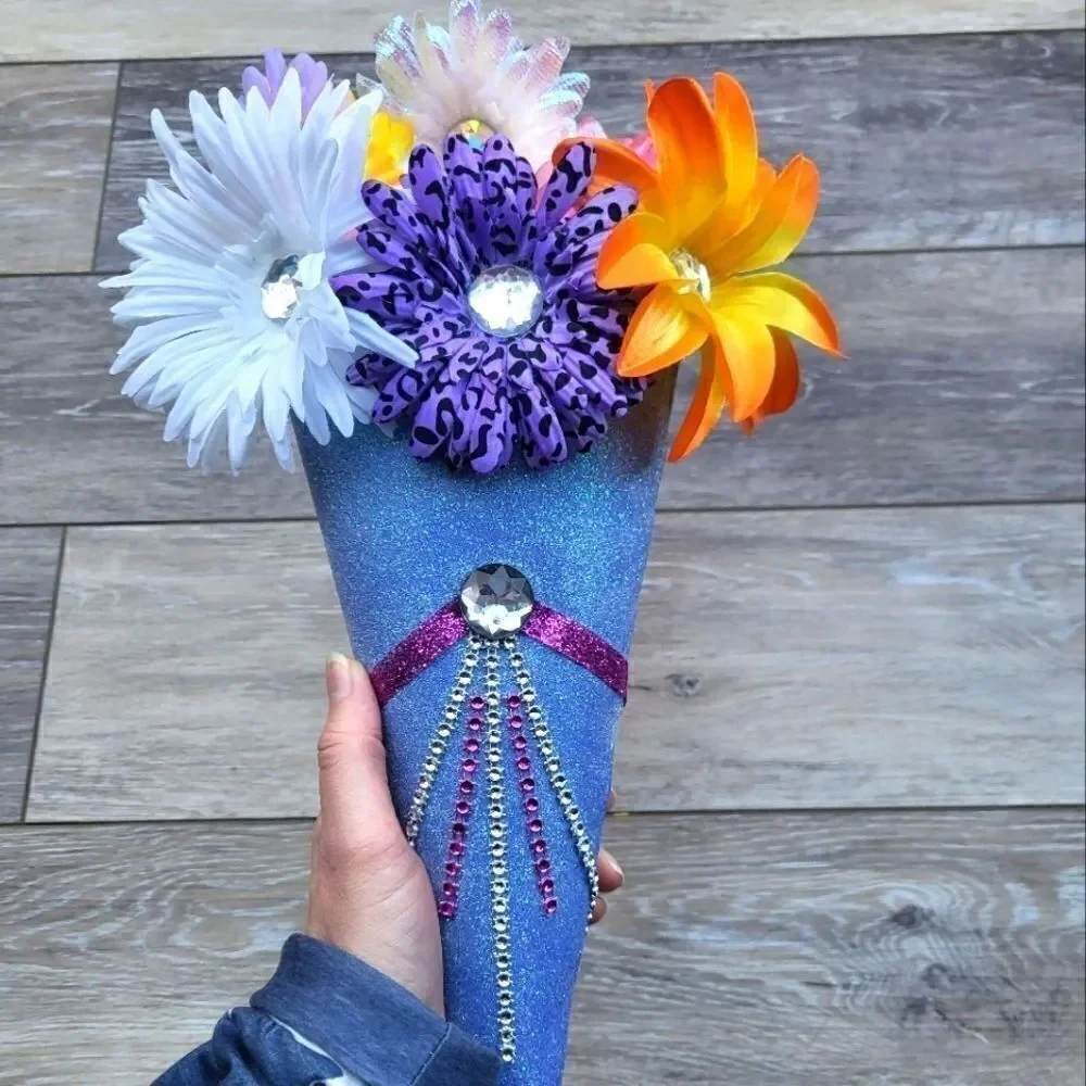 Dance recital gift!!! Gorgeous XL Hair Clip Bouquet hand made home made